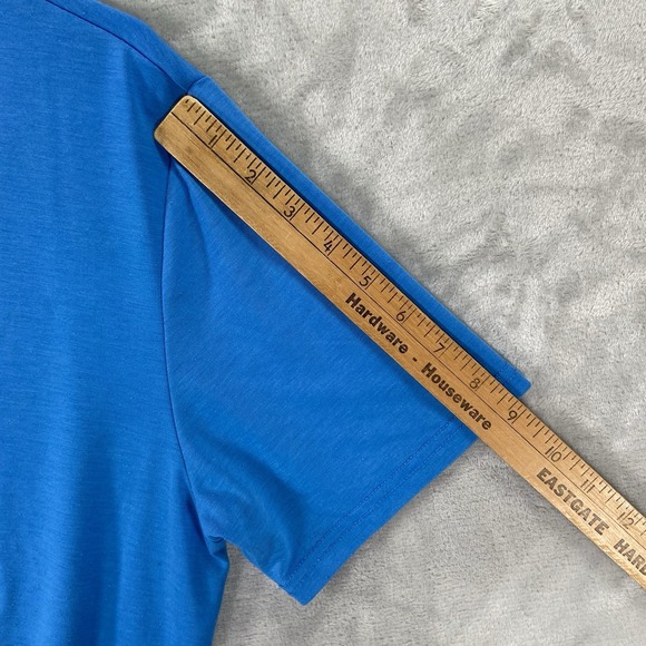 Ash & Erie Shirt men's Medium Polo Short Sleeve Performance Stretch Casual Blue - Picture 8 of 11